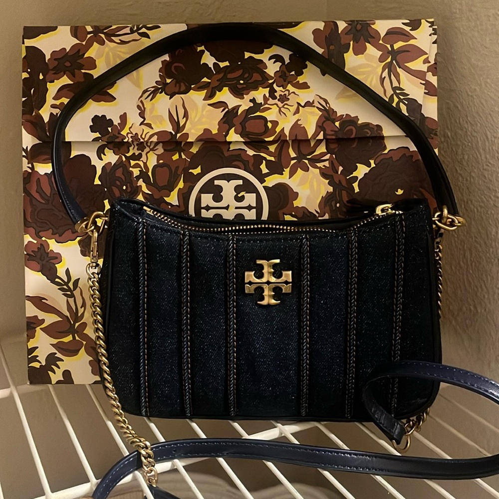 Tory Burch denim shoulder bag
